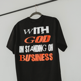 Standing on Business Black Tee