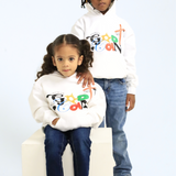 Kids Abstract God Can Hoodie - White