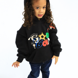 Kids Abstract God Can Hoodie - Black