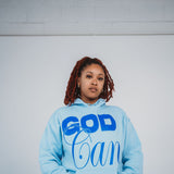 God Can Hoodie- Blue