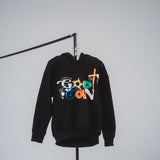 Kids Abstract God Can Hoodie - Black