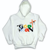 Kids Abstract God Can Hoodie - White