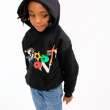 Kids Abstract God Can Hoodie - Black