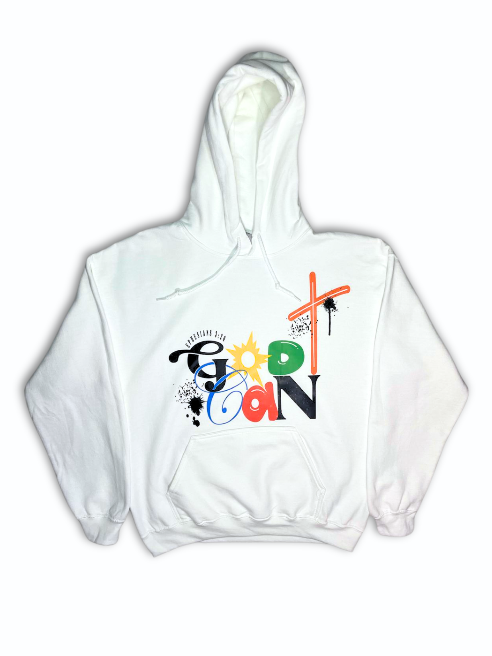 Abstract God Can Hoodie - White